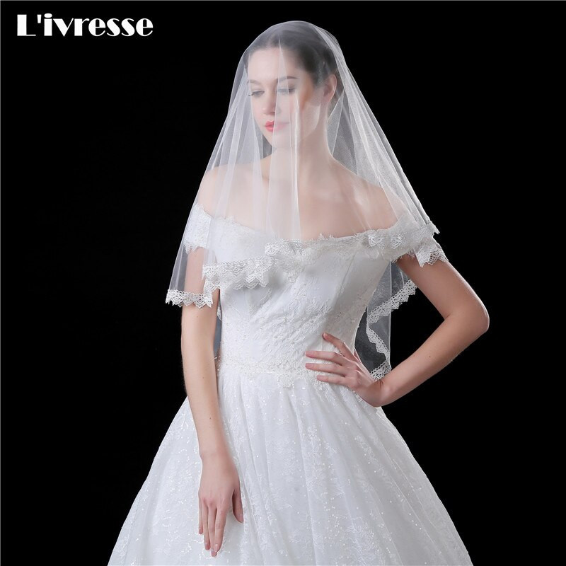 Ivory Wedding Veils For Sale
 2017 Hot Sale Ivory Lace Elegant Wedding Accessories