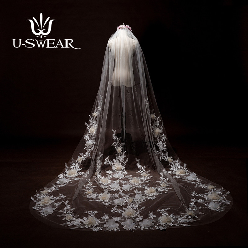 Ivory Wedding Veils For Sale
 U SWEAR 2018 Hot Sale e Layer Wedding Veils White Ivory