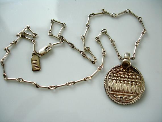J Jill Necklace
 j jill sterling bar link necklace with silver medallion 16