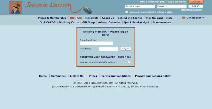Jacquie Lawson Birthday Cards Login
 Jacquie Lawson Email Login Page URL
