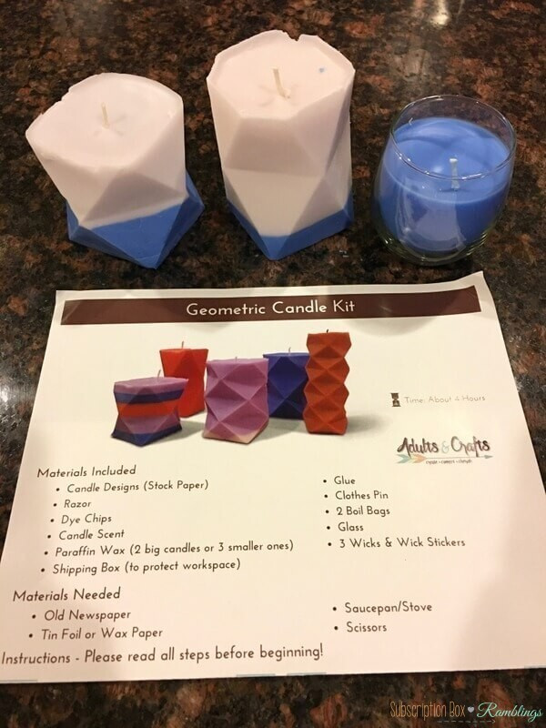 January Crafts For Adults
 Adults & Crafts Review Geometric Candle Kit January