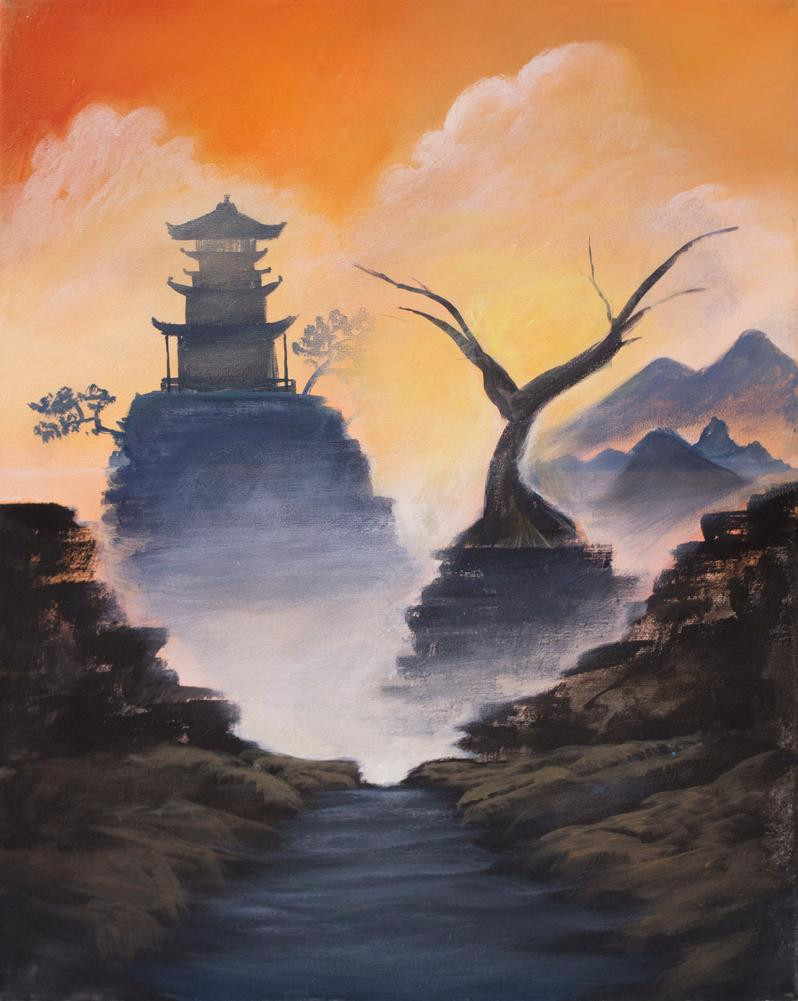 Japan Landscape Painting
 Japanese Landscape by WhimsyWulf on DeviantArt