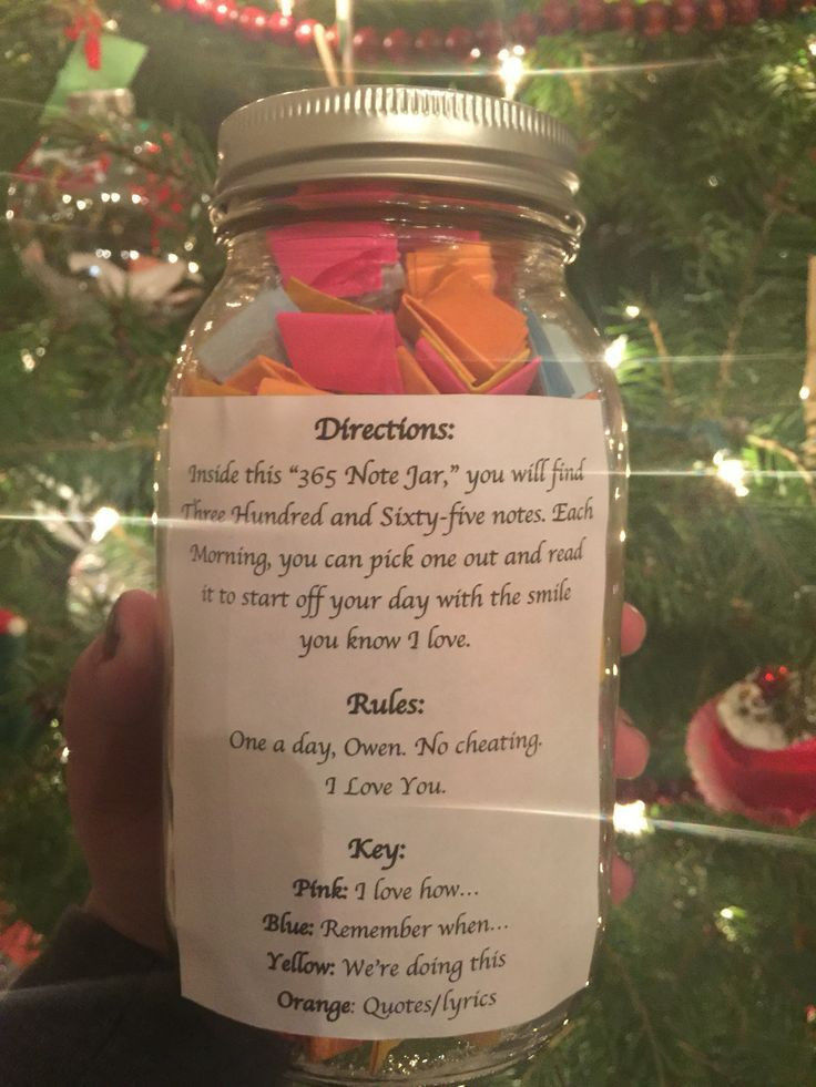 Jar Gift Ideas For Boyfriend
 365 day note jar for boyfriend or ts With images