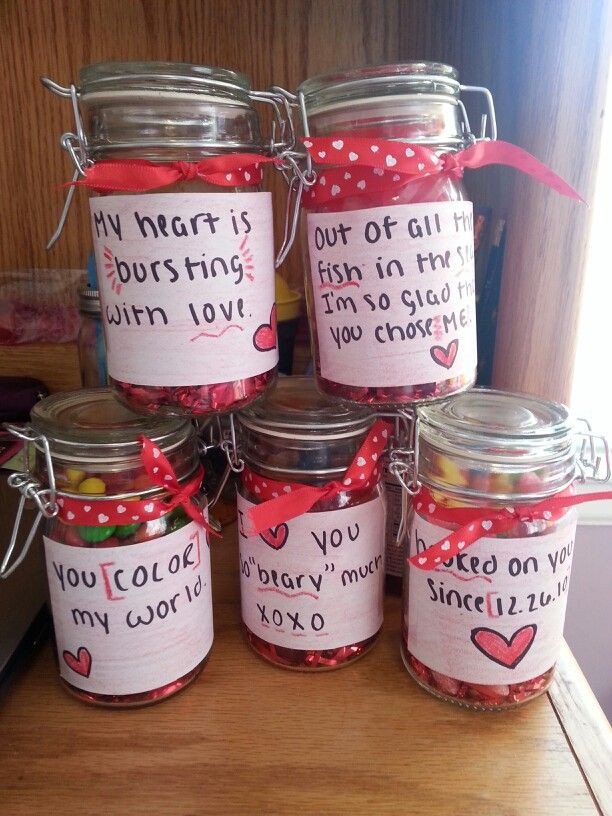Jar Gift Ideas For Boyfriend
 Candy jars for the boyfriend Gift ideas