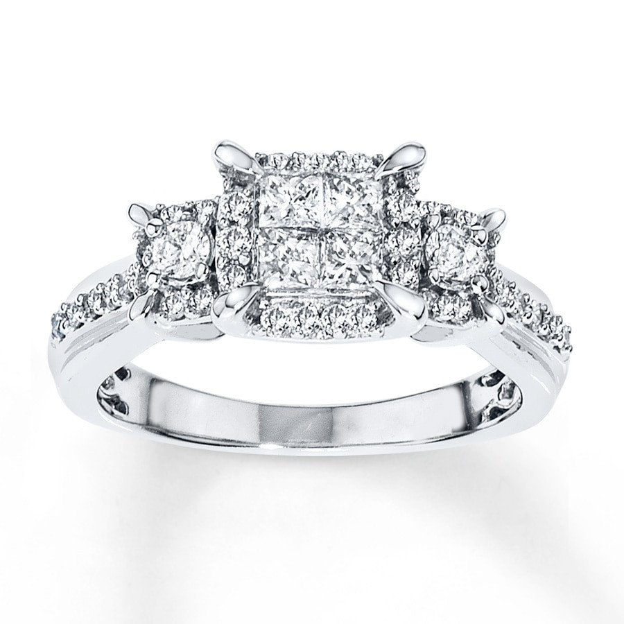 Jared Princess Cut Engagement Ring
 Jared Diamond Engagement Ring 3 4 ct tw Princess cut 14K