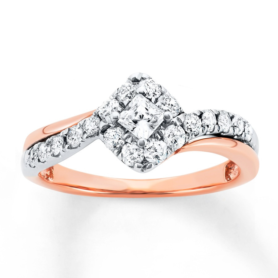 Jared Princess Cut Engagement Ring
 Jared Diamond Engagement Ring 3 4 cttw Princess cut 14K