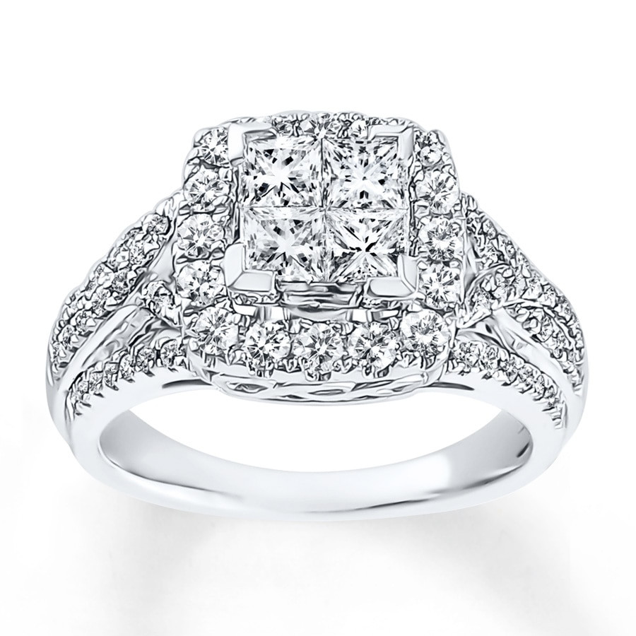 Jared Princess Cut Engagement Ring
 Jared Diamond Engagement Ring 1 3 8 ct tw Princess cut