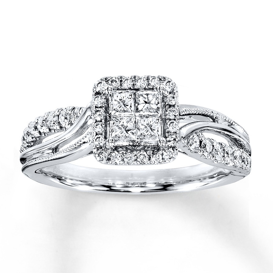 Jared Princess Cut Engagement Ring
 Jared Diamond Engagement Ring 1 2 ct tw Princess cut 14K