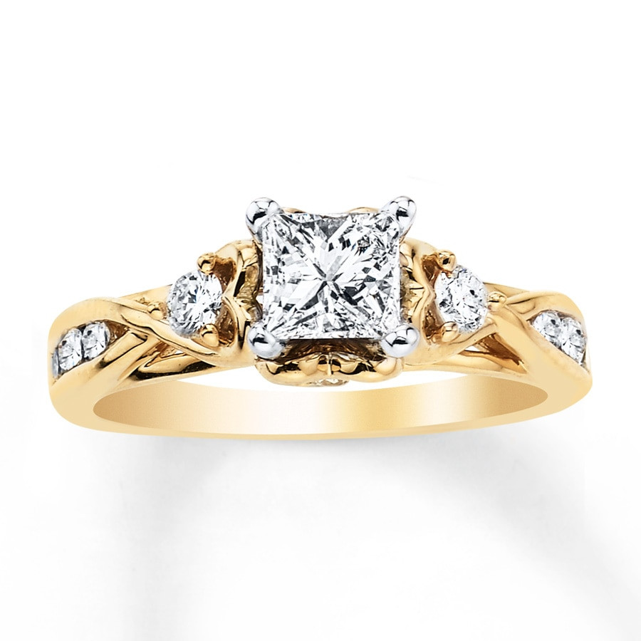 Jared Princess Cut Engagement Ring
 Jared Diamond Engagement Ring 1 ct tw Princess cut 14K