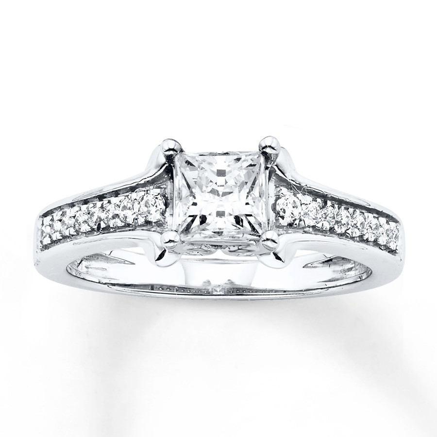 Jared Princess Cut Engagement Ring
 Jared Diamond Engagement Ring 7 8 ct tw Princess cut 14K