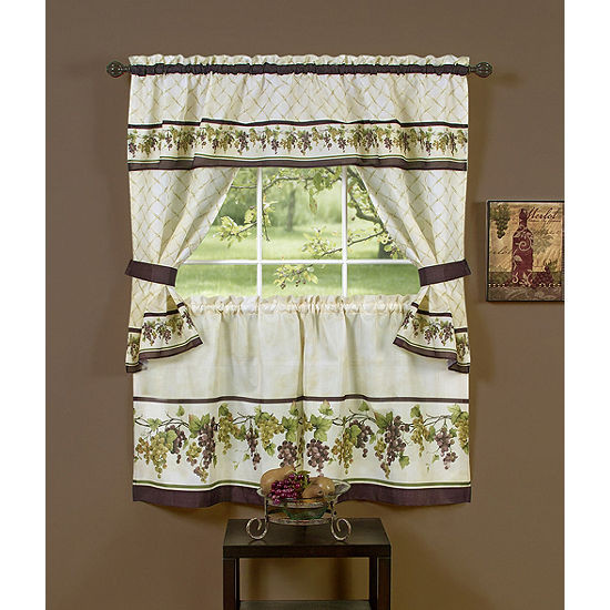 Jc Penneys Kitchen Curtains
 Tuscany Kitchen Cottage Curtain Set Color Multicolor
