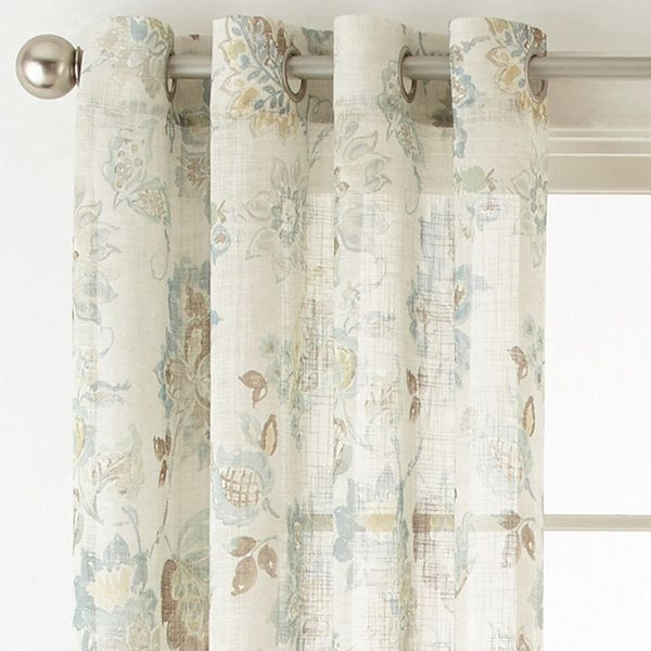 Jcpenney Living Room Curtains
 JCPenney Home™ Bismarck Grommet Top Sheer Curtain Panel