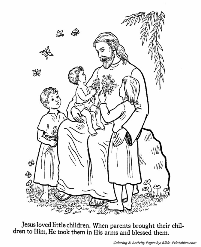 Jesus And The Children Coloring Pages
 Jesus Teaches Coloring Pages Jesus Loves the Children