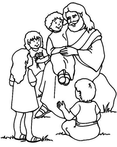 Jesus Loves Children Coloring Page
 Jesus Loves The Little Children Coloring Page