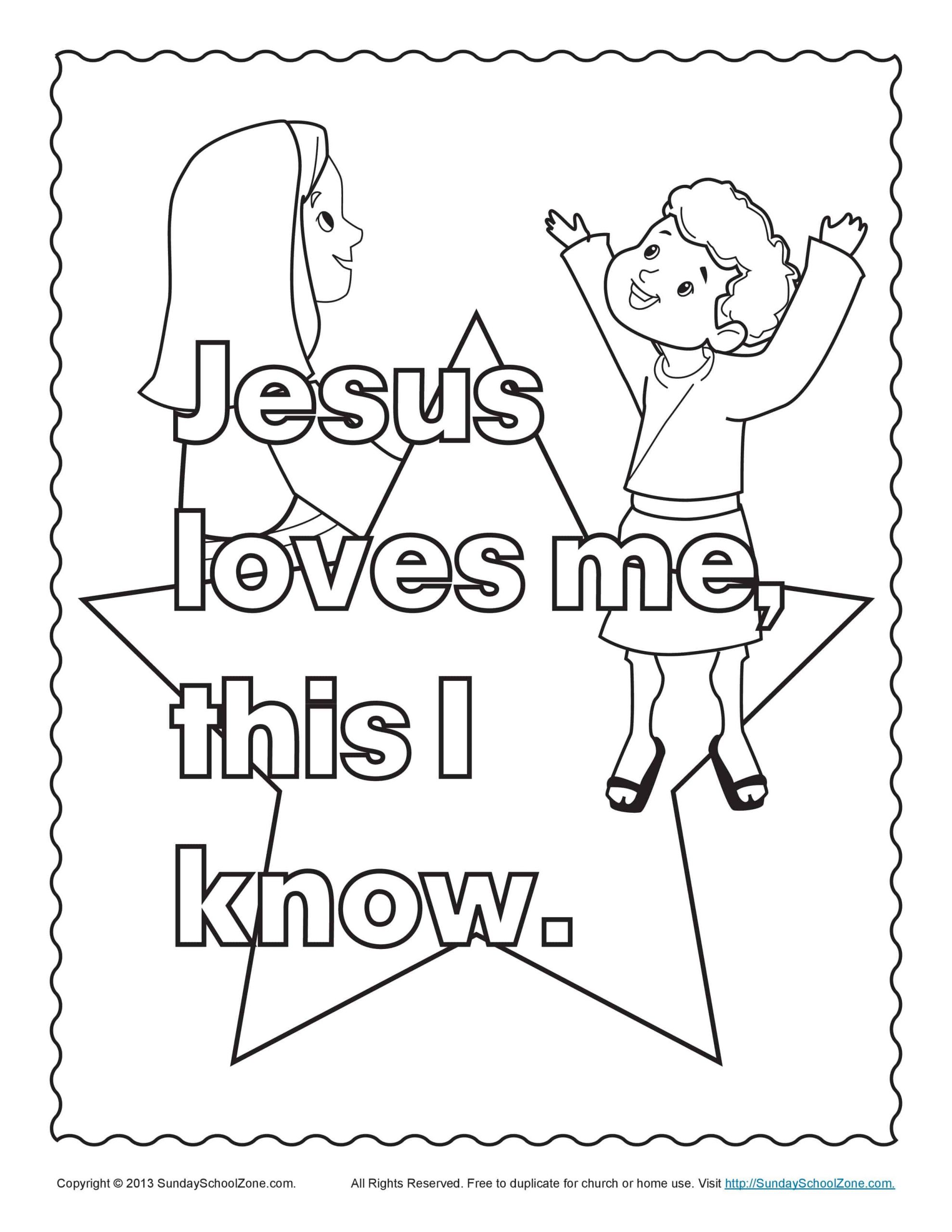 Jesus Loves Children Coloring Page
 Bible Coloring Pages for Kids