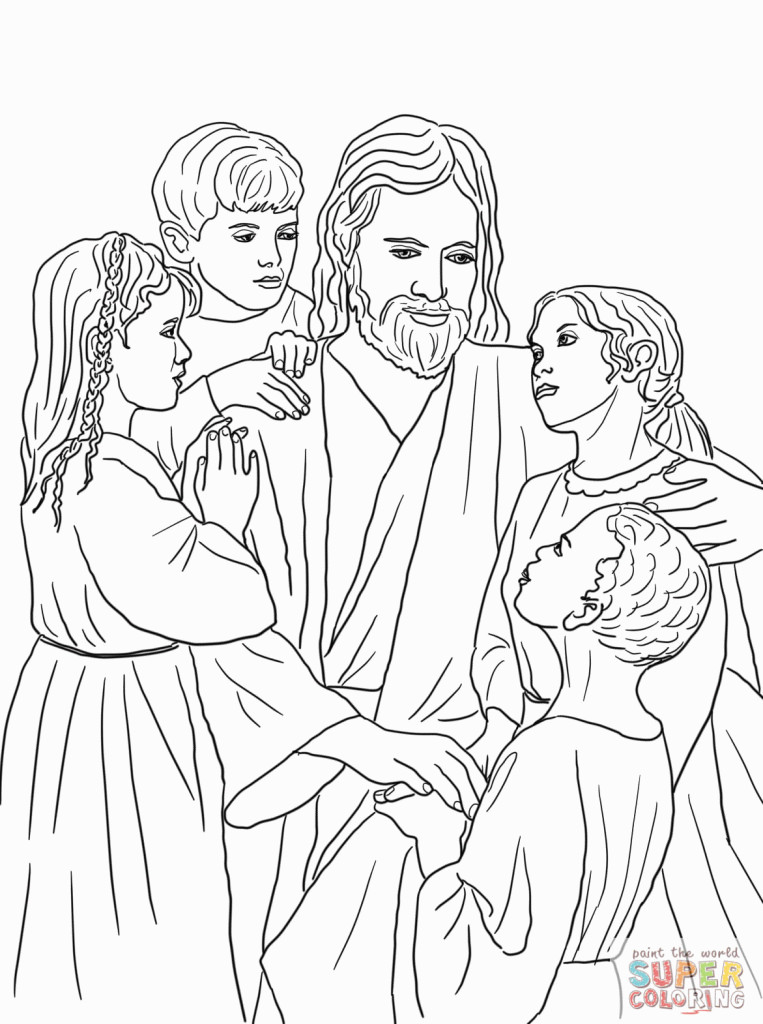 Jesus Loves Children Coloring Page
 Jesus Children Coloring Page Coloring Home
