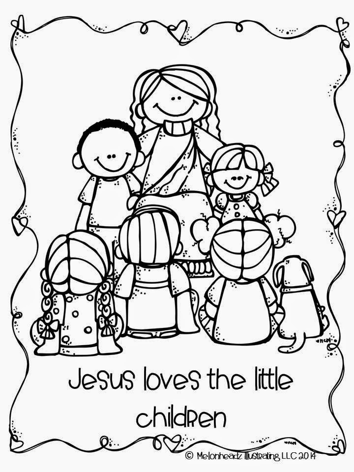 Jesus Loves The Little Children Coloring Page
 Melonheadz LDS illustrating General Conference Goo s