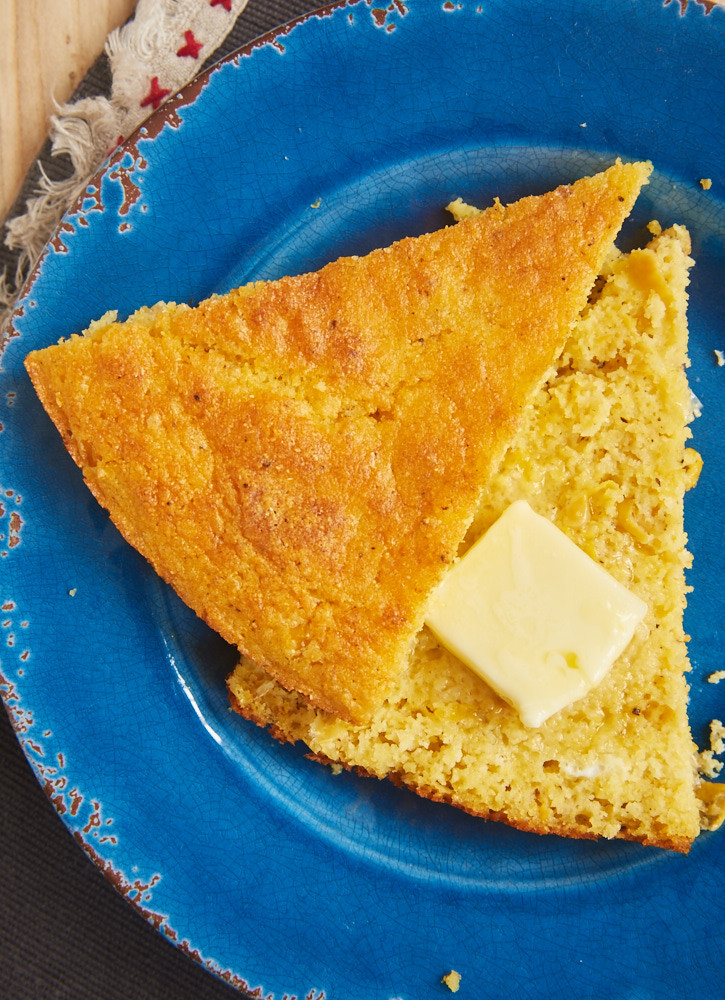 Jiffy Cornbread With Sour Cream
 jiffy cornbread with creamed corn in cast iron skillet