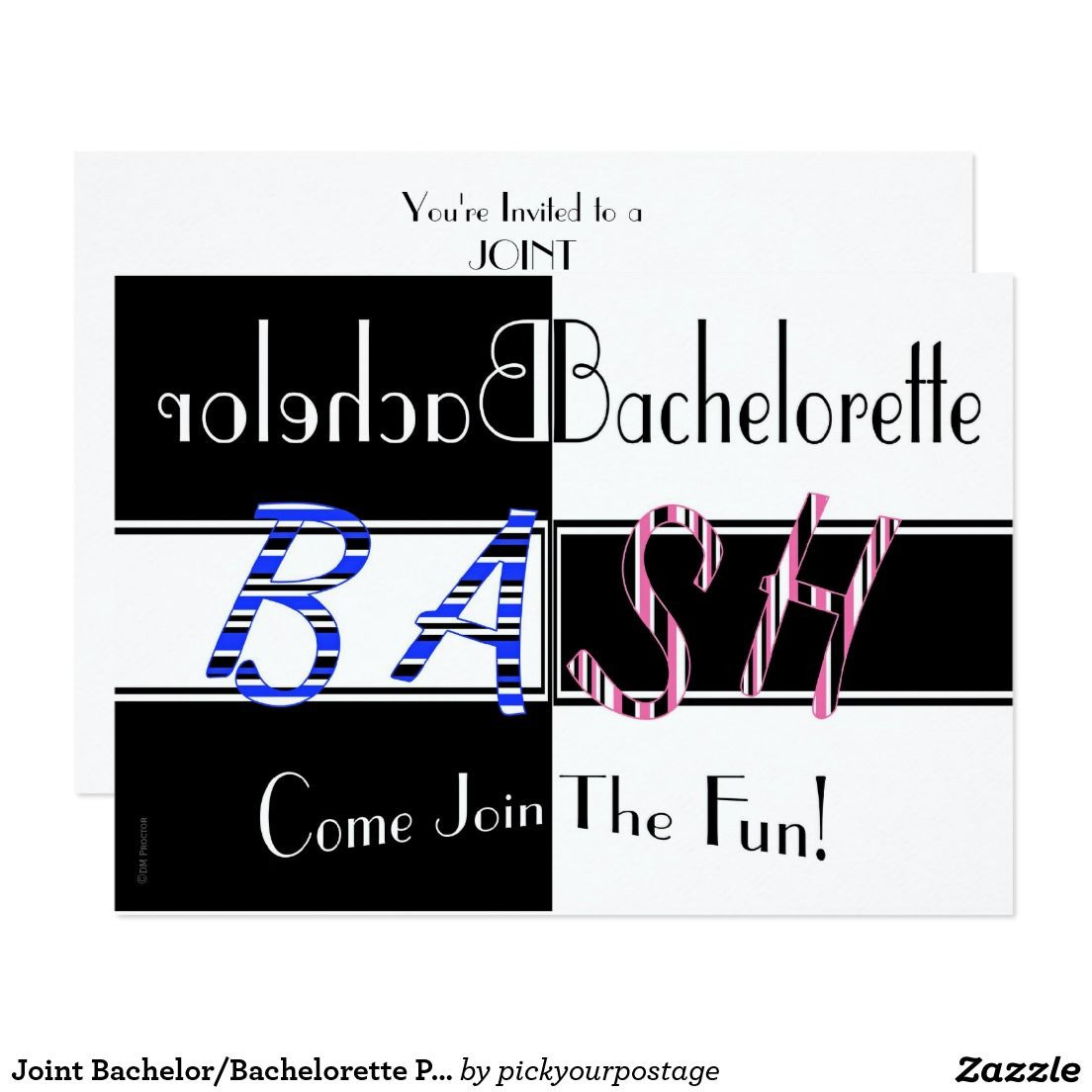 Joint Bachelor Bachelorette Party Ideas
 Joint Bachelor Bachelorette Party Bash Invitation