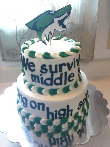 Jr High Graduation Party Ideas
 Middle school graduation cake "We survived middle school