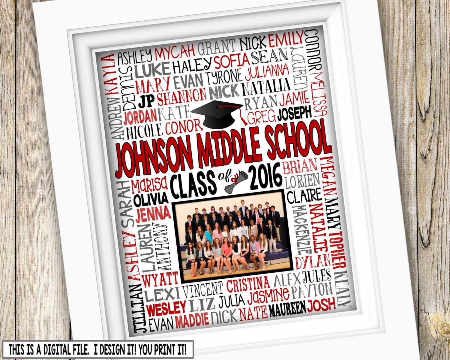 Jr High Graduation Party Ideas
 8th Grade Graduation Gift Class Picture Printable