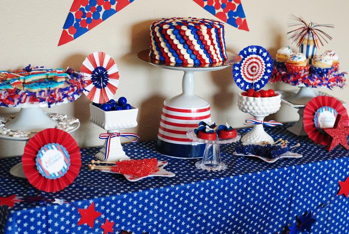 July Birthday Party Ideas
 Kara s Party Ideas Red White Blue July 4th Party Planning