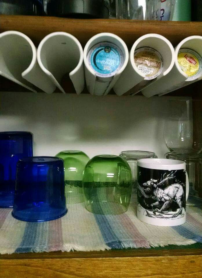 K Cup Organizer DIY
 K cup storage using PVC