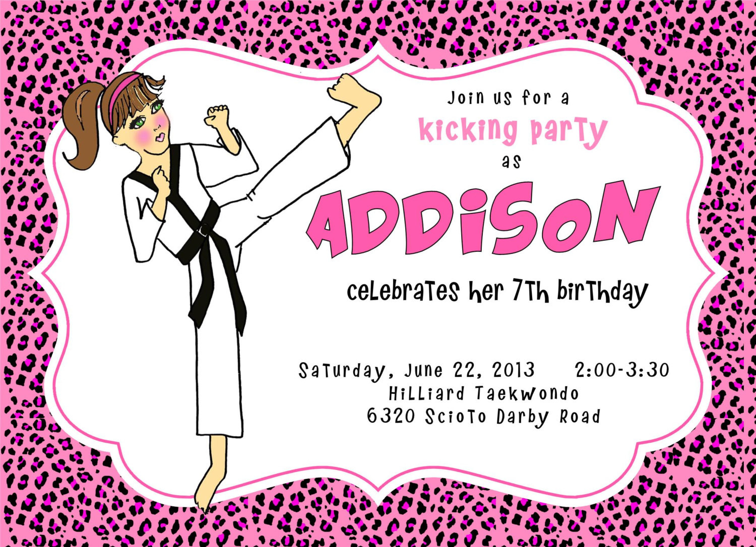 Karate Birthday Invitations
 Karate Birthday invitation digital girl invitation by