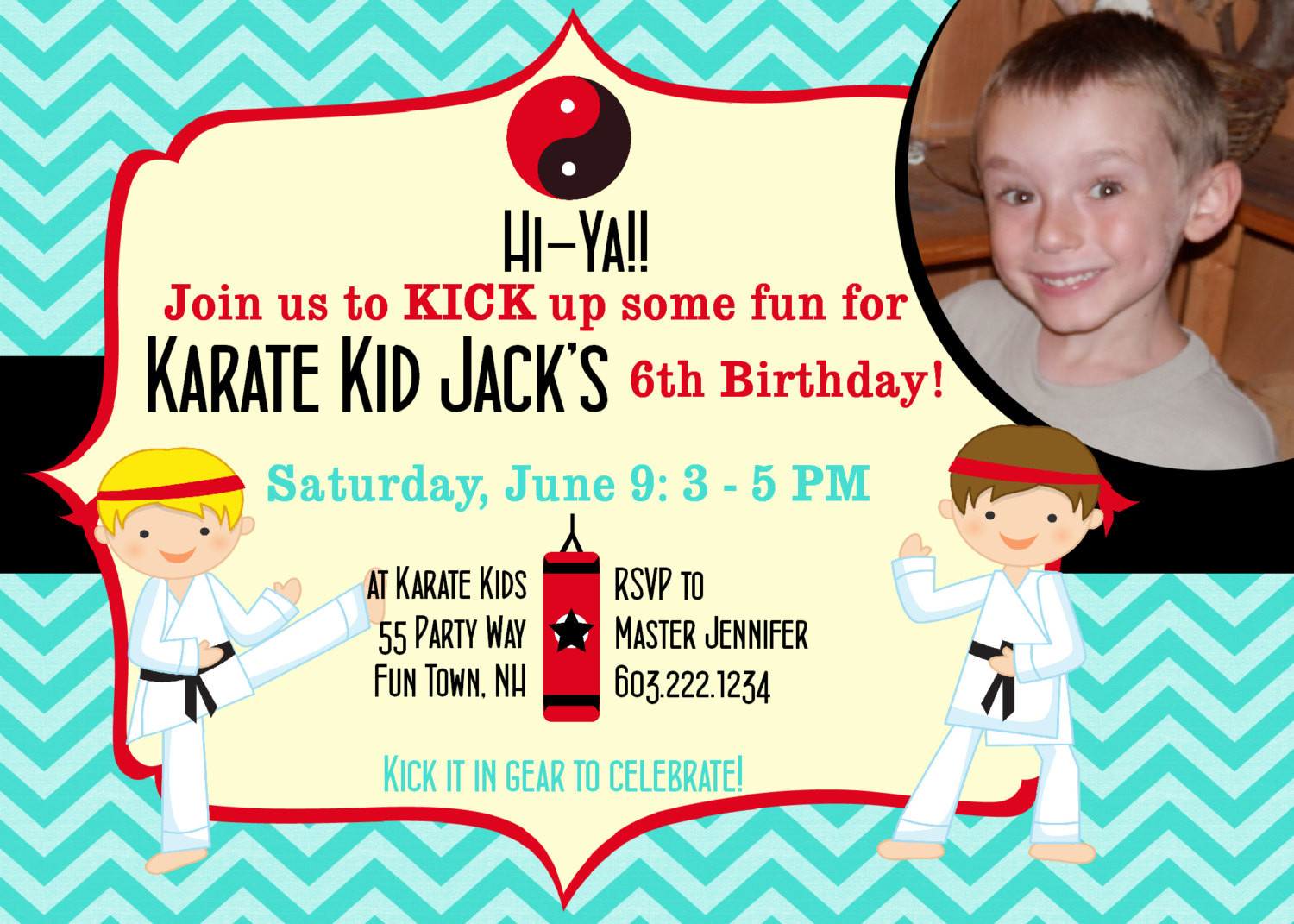 Karate Birthday Invitations
 Karate Birthday Invitation Karate Party Invitations Karate