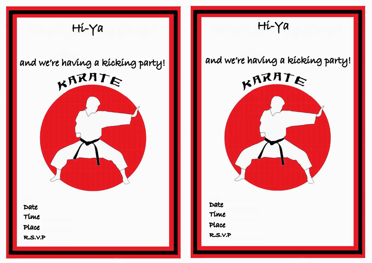 Karate Birthday Invitations
 Karate Birthday Invitations – Birthday Printable