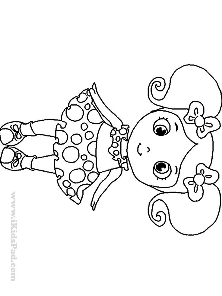 Kawaii Coloring Pages For Girls
 Free printable dolls coloring book for kids