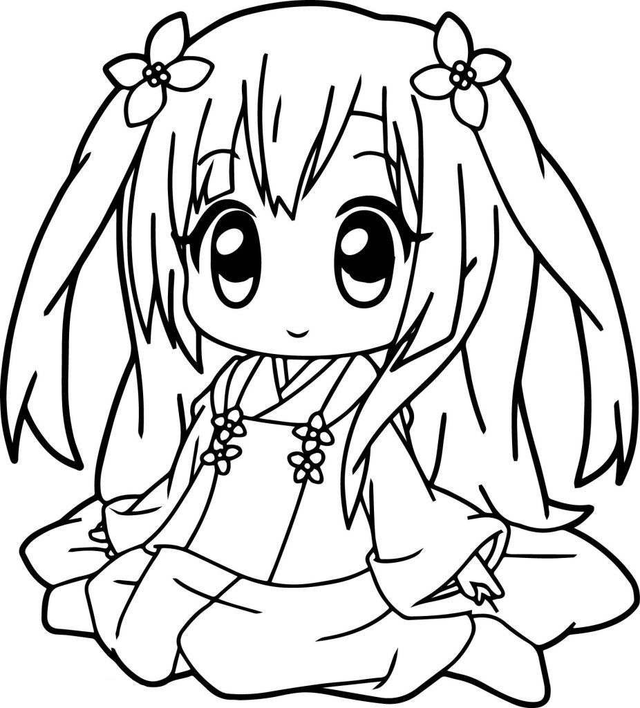 Kawaii Coloring Pages For Girls
 Cute Coloring Pages Anime