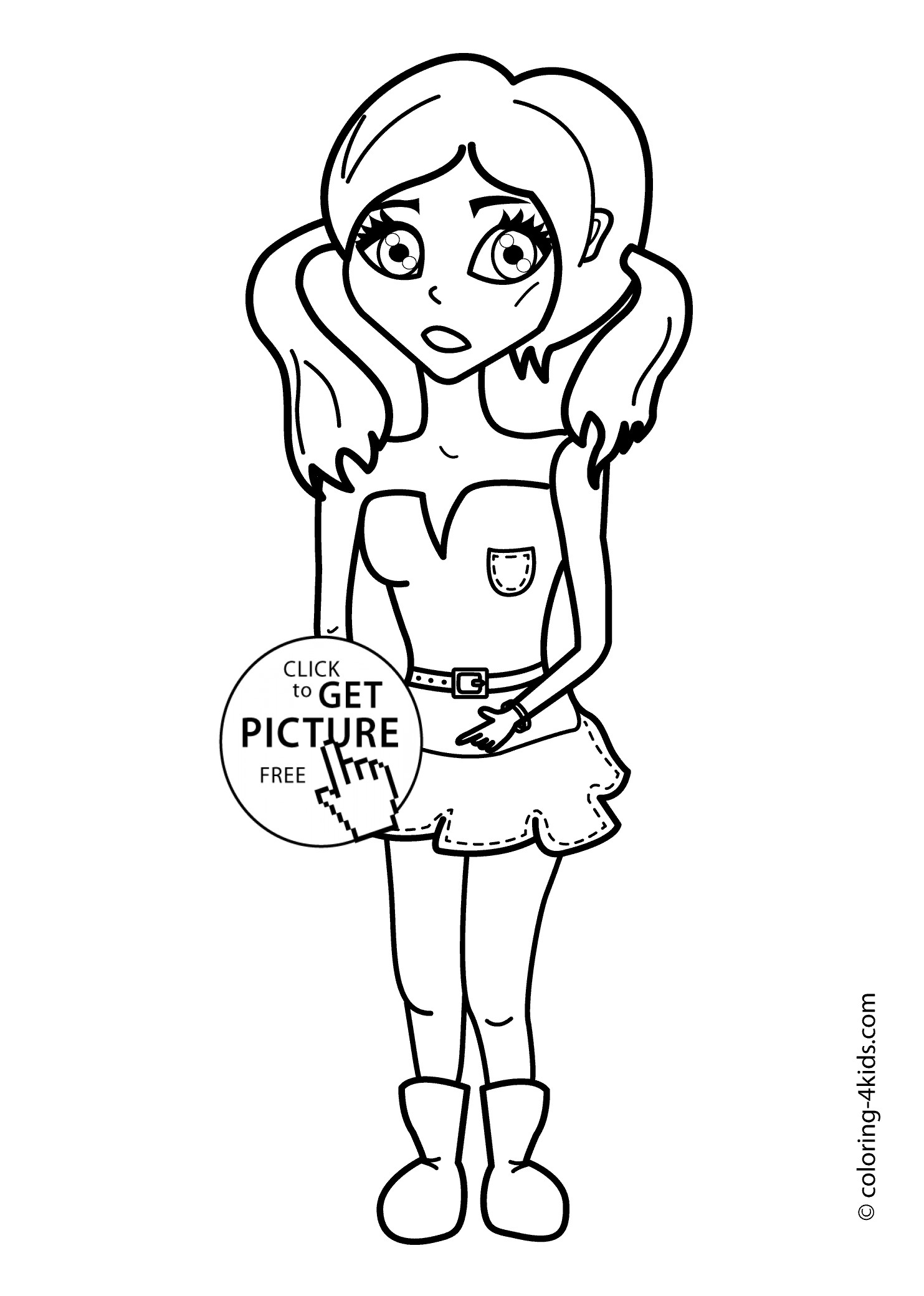 Kawaii Coloring Pages For Girls
 Cute coloring pages for girls printable coloring pages