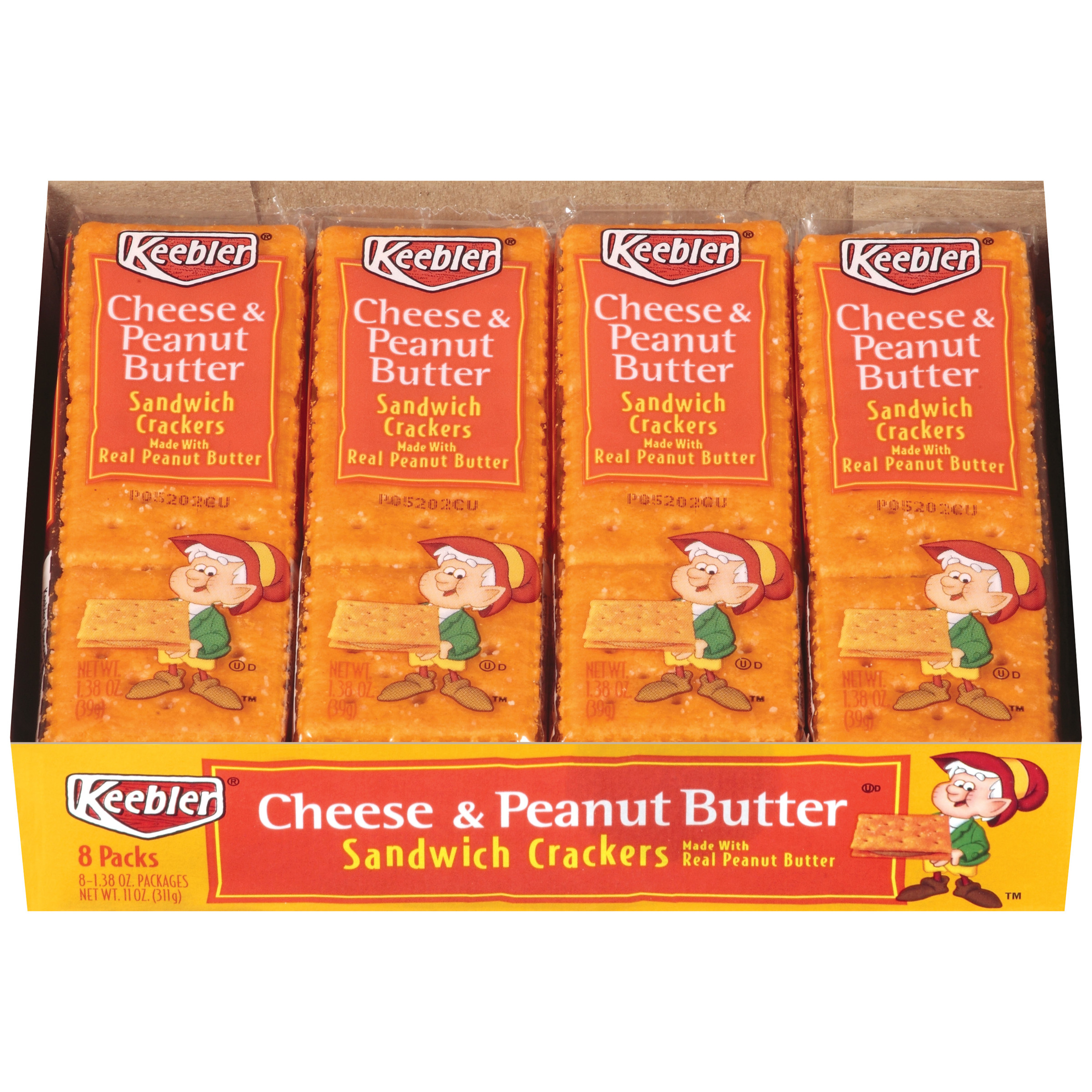 Keebler Sandwich Crackers
 Keebler Sandwich Crackers Cheese & Peanut Butter 8 1
