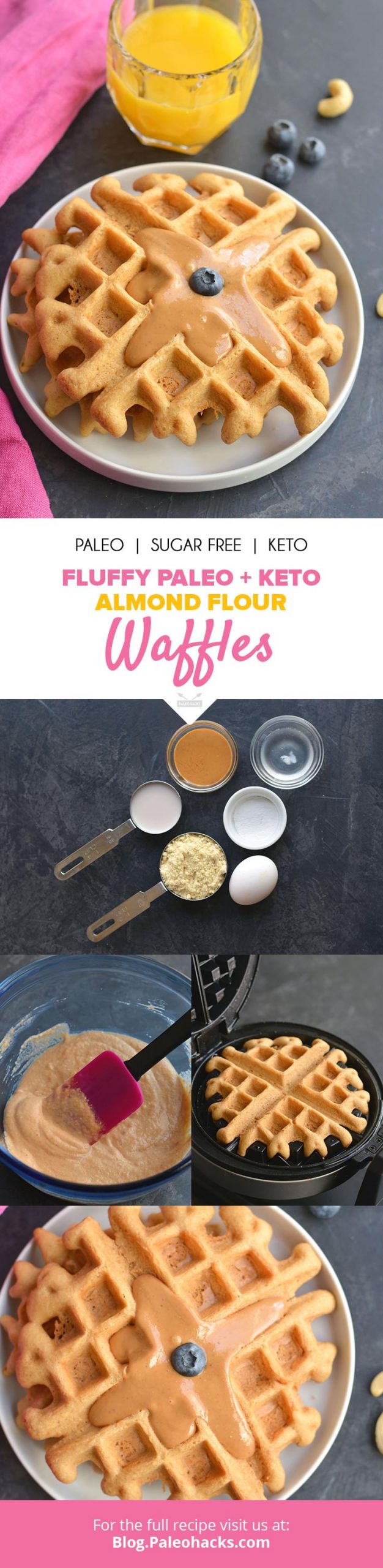 Keto Waffles With Almond Flour
 Fluffy Paleo Keto Almond Flour Waffles