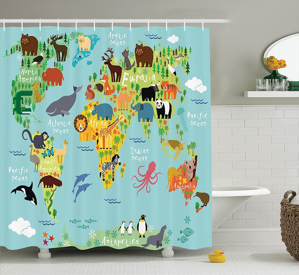 Kid Bathroom Shower Curtain
 30 Kids Shower Curtains With Cute Funny And Colorful Designs