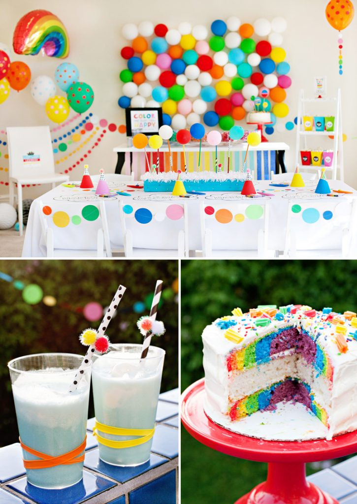 Kid Birthday Party Ideas
 A Modern Rainbow Art Party Kids Birthday Hostess with