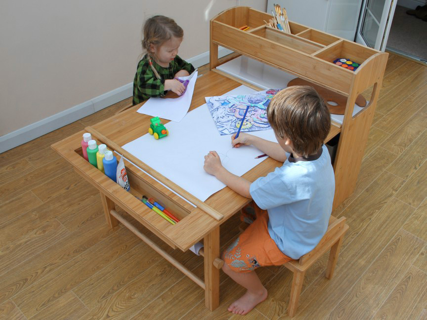 Kids Art And Craft Tables
 Childrens Table and Two Chairs Arts and Crafts Activity