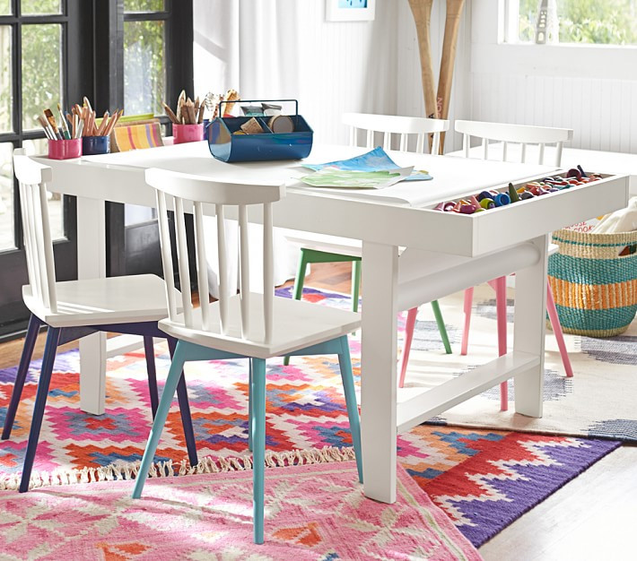 Kids Art And Craft Tables
 DIY Geometric Kids Art Table – September Fab Furniture
