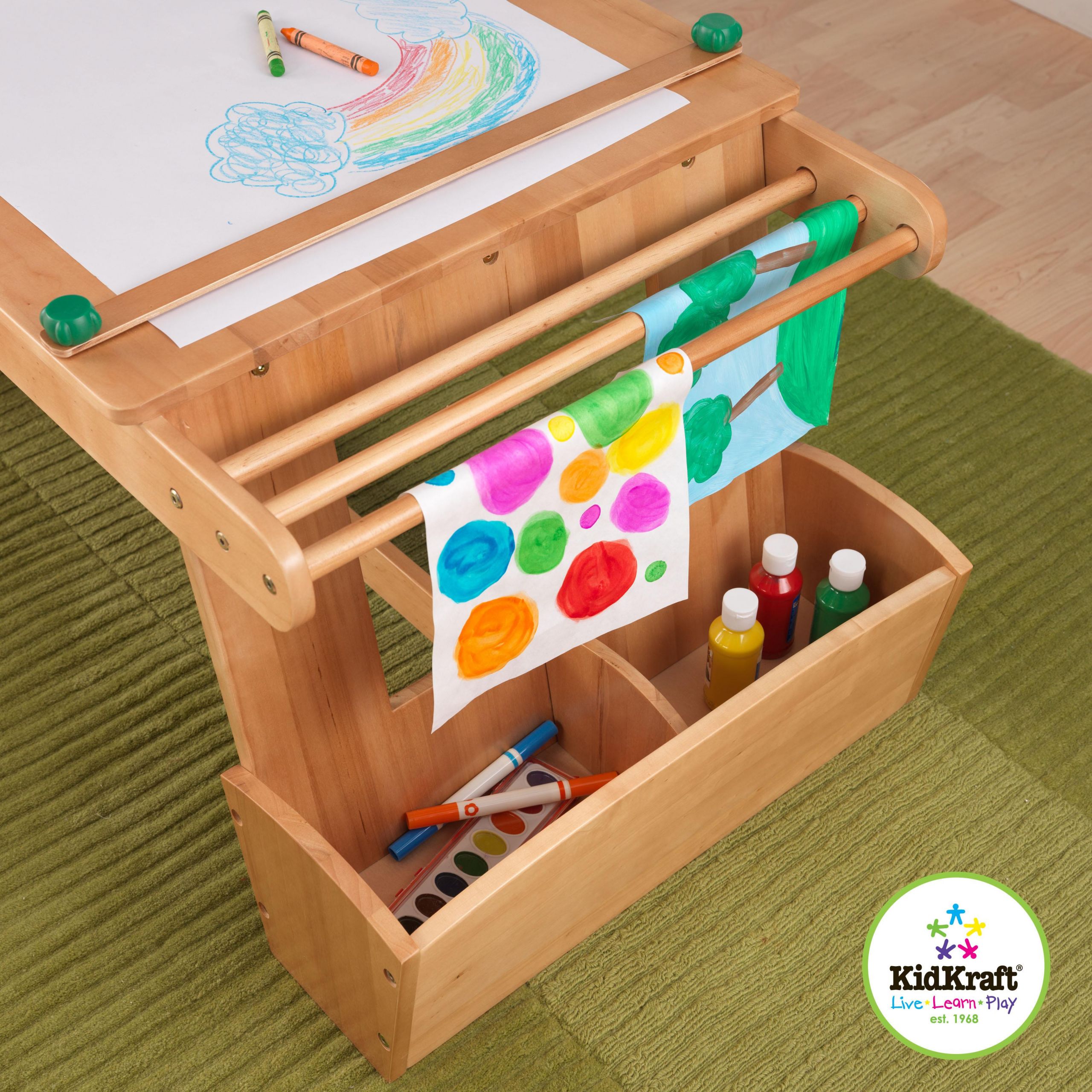 Kids Art Desk With Storage
 KidKraft Art Table With Drying Rack And Storage by OJ