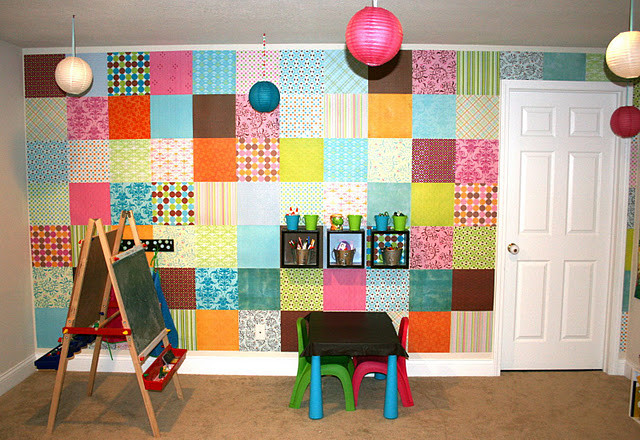 Kids Art Room
 Great Idea for Decorating the Walls for Your Kids Art or