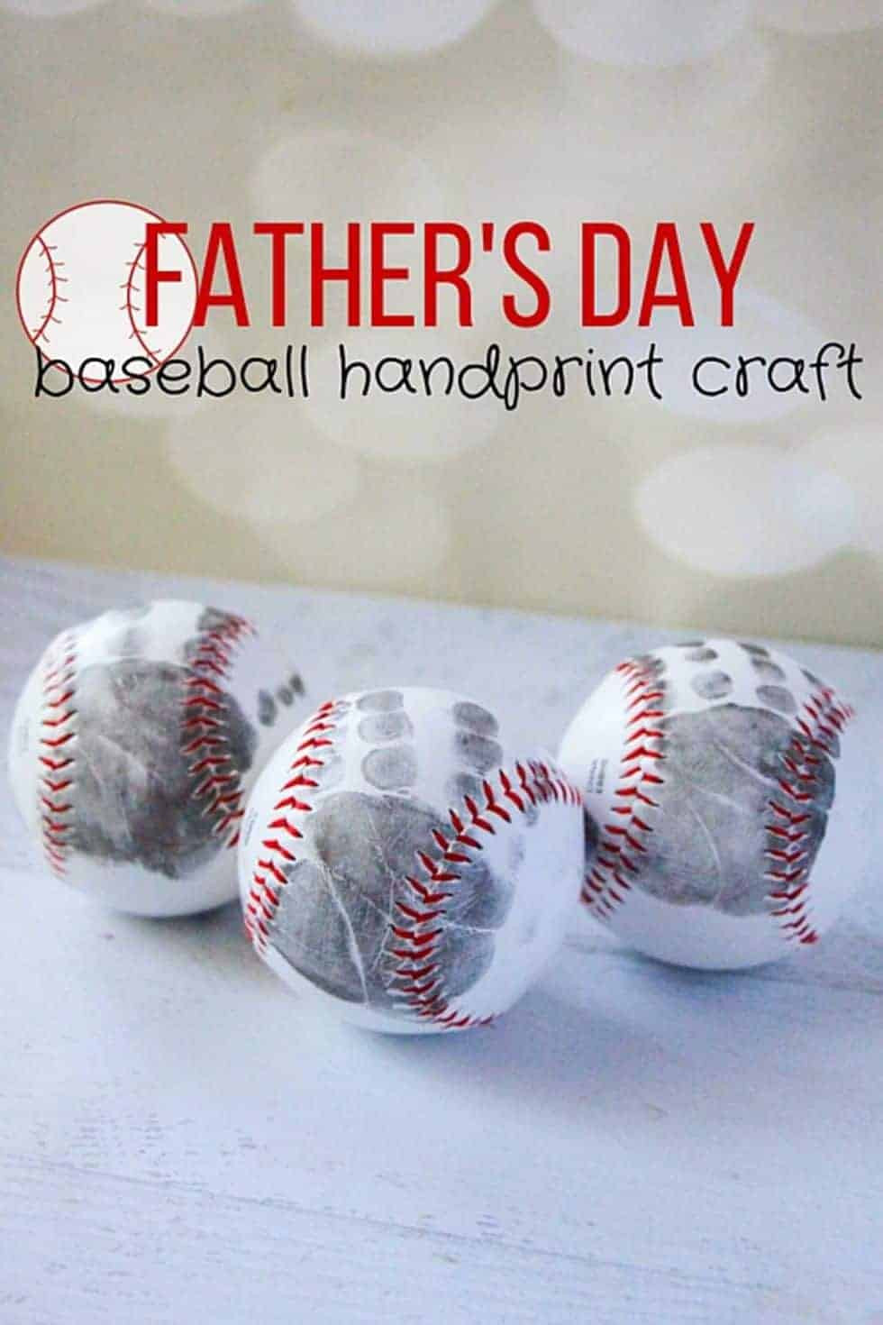Kids Baseball Gifts
 baseball handprint craft · Homebody