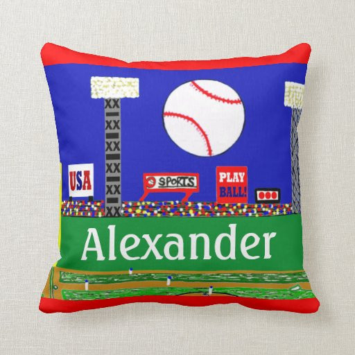 Kids Baseball Gifts
 2013 Kids Baseball Personalized Throw Pillow Gift