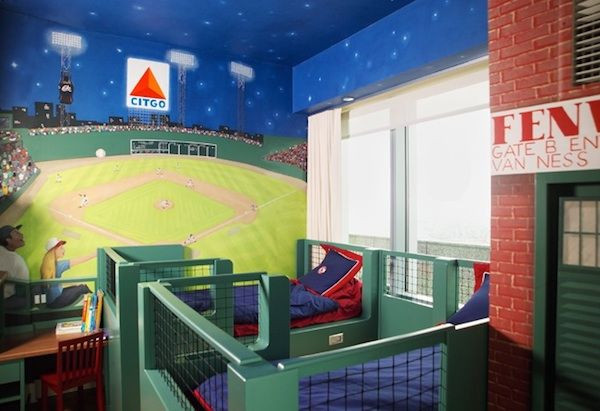 Kids Baseball Room
 Baseball Themed Kids Room Awesome I wish I had this as a