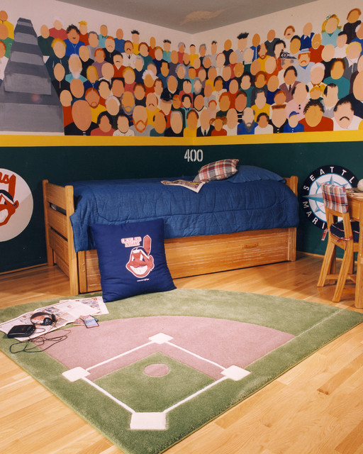 Kids Baseball Room
 Baseball Theme Bedroom Traditional Kids other metro