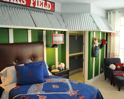 Kids Baseball Room
 Baseball Theme Home Design Ideas Remodel and Decor