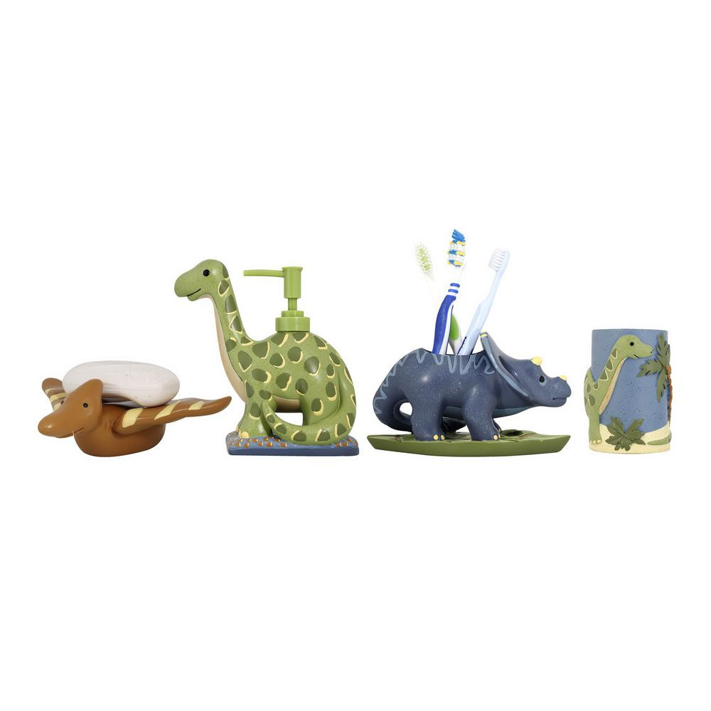 Kids Bathroom Accessories Sets
 MODONA Dinosaur 4 Piece Kids Bathroom Accessories Set in