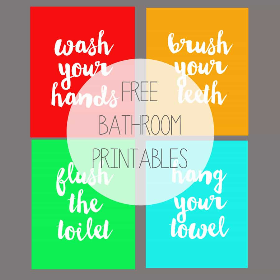 Kids Bathroom Art
 Free Printable Kids Bathroom Art