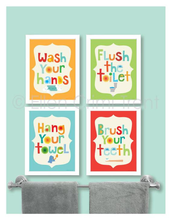 Kids Bathroom Art
 Kids Bathroom Decor Kids bathroom Wall art bathroom