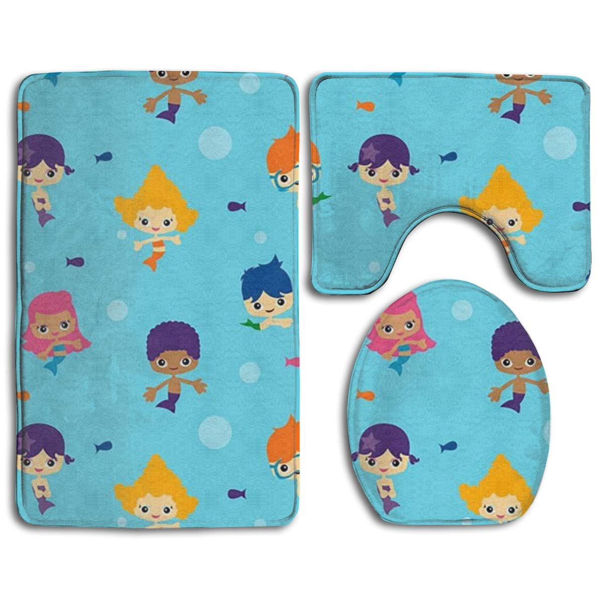 Kids Bathroom Sets Walmart
 XDDJA Bubble Kids 3 Piece Bathroom Rugs Set Bath Rug